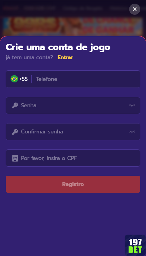 Registre-se no 197bet.com: Inicie sua Jornada Vitoriosa